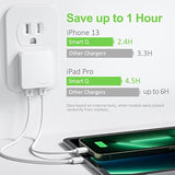 Dual Port Ultra Thin Flat Usb Wall Charger With Smart Ic, 2 Pack