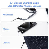 USBC to USBC AR Glasses Charging Cable, Supports 60W Fast Charging, 10Gbps Data Transfer & 4K@60Hz Display HighElastic PVC Jacket