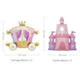 Castle Foil Carriage Balloons Princess Baby Shower Birthday Party Decorations