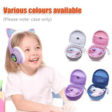 Kids Headphones Case Compatible With Iclever Bth13 / Hs01 / Hs20 And Riwbox Ct-7 / Ct-7S / Cf9 And Onitoo B90 Cat Ear Kids Headphones, Khaki (Case Only)