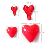 50 10-Inch Red Color Heart Shaped Latex Balloons For Valentines Day,Propose Marriage,Wedding Party