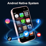 Mini Phone 3.0" Unlocked Mini Smartphone for Kids World's Smallest Cell Phone Quad Core Dual Sim Card Face ID Android Compact Small Mobile Phones for