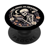 Go Away I'M Reading Book Lover Booktrovert Librarian Bookish Popsockets Adhesive Popgrip