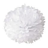 10Pcs White Tissue Hanging Paper Pom-Poms, Flower Ball Wedding Party Outdoor Decoration Premium Tissue Paper Pom Pom Flowers Craft Kit