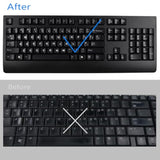 2 Pack English Keyboard Stickers Big Letter Full Set (120 Pcs), Universal Pc C