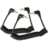 2 Pack 3.5Mm To 3.5Mm Audio Coiled Cable, Replacement For Sc2 3.5Mm Trs Mic Patch Cord For Audio Mixers, Microphones, Cameras, Recorders, Car Speakers, And More-1.7Ft