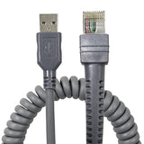 Ls2208-Sr Ls3408 Ls1203 Ls4208 Ds3408-Hd Usb To Rj45 Usb Cable For Symbol Zebra Barcode Scanner (3M / 9Ft Coiled Usb Port)