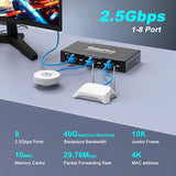 8 Port 2.5Gb Unmanaged Ethernet Switch With 8* 2.5G Base-T Ports. 2.5Gbps Network Switch For 2.5Gbps Nas/Pc, Wifi6 Router, Wireless Ap. Fanless Design, Plug And Play