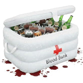 Inflatable Blood Bank Cooler 23x11x16.5 Inch Halloween Nurse Party Decor