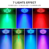 36Led Par Light, 9-Mode Rgb Dj Stage Lights With Remote, Sound Activation Strobe Lights, Uplights Indoor For Christmas Music Discos Dance Wedding Party Light(2 Packs)
