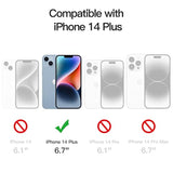 JETech Privacy Full Coverage Screen Protector for iPhone 14 Plus 6.7-Inch, Anti-Spy Tempered Glass Film, Edge to Edge Protection Case-Friendly, 2-Pack