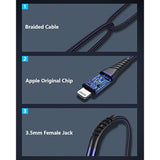 Iphone Headphone Adapter, Lightning To 3.5 Mm Headphone Jack Adapter Iphone Dongle Converter Aux Adaptor Compatible With Iphone 14 13 12 11 Pro Max 7 8 Plus Se X Xr Xs