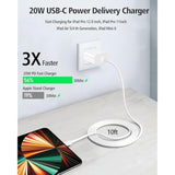 10Ft Ipad Charger Cord, 20W Usb C Fast Charger With Long Charging Cable For Ipad Pro 13/12.9/11 Inch, Ipad 10Th Generation, Ipad A16 11Th Generation, Ipad Air 13/11 Inch/5Th/4Th, Ipad Mini 6/7Th
