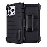 For Phone Case Iphone 13 Pro Max Case Black With Belt Clip Heavy Duty Holster For Shockproof Cases,3 Layers Of Sturdy,Military Grade Defender Cover For Iphone 13 Pro Max Cases Black 6.7 Inch