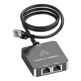 Ethernet Splitter 1 To 2 With Ethernet Cable, Gigabit Rj45 Internet Splitter Adapter 1000Mbps High Speed For Cat 5/5E/6/7/8 Cable,Grey