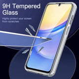 JETech 3 in 1 Case for Samsung Galaxy A15 5G / 4G 6.5-Inch, with 2-Pack Screen Protector, Tempered Glass Film, Shockproof Bumper Phone Protective Cover Clear Back (Clear)