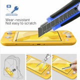 1-Piece Tempered Glass Screen Protector, Custom-Made for Nintendo Switch Lite HD,Anti-Scratch,Clear and Transparent,Fingerprint-Resistant,