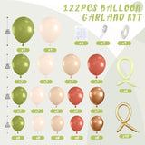 Fall Balloon Arch Kit: Burnt Orange, Green & Gold Thanksgiving Decor