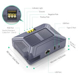 Starlink V3 Poe Injector, 200W 5 In 1 Gige Passive & Esd Protection Gen3 Starlinks 12V With Usb & Type-C Power Output And Dc Step Up Converter Dc 9-36V/200W