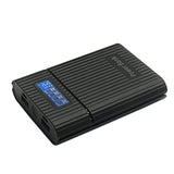 Battery Charger Case,Portable Diy Power Bank Box With Lcd Display 2 Usb Output,Micro And Type C Input, Smart Charger For 3.7V Li-Ion Rechargeable Battery (Battery Not Included)