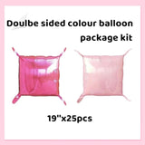 Hot Magenta Pink Foil Balloons Square Backdrop & Tunnel Arch Garland Kit