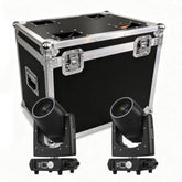 Minejie 450W Dj Lighting Moving Head Beam Light,540° Pan & 270° Tilt Stage Lights,18 Dmx Channels,300000 Lux Super Bright,14 Patterns &15 Colors For Wedding,Concert Events (Flight Case + 2 Lights)