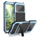 For Motorola Moto G 2025 Case 6.7'' Metal Heavy Duty Phone Case Para Built-In Screen Protection Full Body Protective Dust Proof Military - Grade Rugged (For Moto G 5G 2025 Xt2513) Light Blue