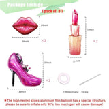 Lip Balloon Lipstick Foil Balloon Lady High Heels Balloon Decoration,V