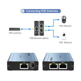 Upgraded 1 To 2 1000Mbps Ethernet Splitter, No Power Supply Required, Dual Rj45 Splitter For Cat5E/6/7/8 Cable, Works With Poe Ip Camera, Poe Switch And More