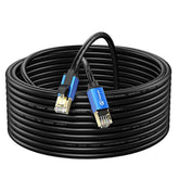 Cat7 Ethernet Cable 325Ft, Cat7 Outdoor Cable Triple Shielding Sstp 10Gbps 600