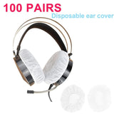Pack Of 200 Disposable Headphone Covers Sanitary Earpad Covers White 11Cm
