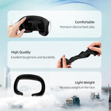 Face Cover Compatible With Meta/Oculus Quest 3 Headset Accessories, Comfy Silicone Face Cushion Pad Fits Facial Interface, Sweatproof Vr Mask To Enhance Your Gaming Experience (Black, Only Cover)