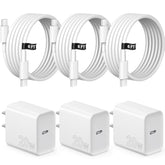 Iphone 15 16 Charger Fast Charging 3 Pack Usb C Charger Block Type C Chargers 6Ft Cord Wall Chargers Compatible With Iphone 16/16 Plus/16 Pro/16 Pro Max/15/15 Pro Max/Ipad Pro/Airpods
