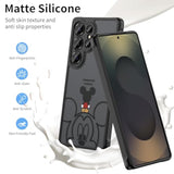 Case For Samsung Galaxy S25 Ultra 6.9", Cute Aesthetic Design Black Translucent Frosted Matte Soft Bumper & Hard Back Protective Phone Case With Camera Protection - Minnie