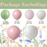 Baby In Bloom Balloon Arch Kit 139Pcs Pastel Sage Green And Pink Balloon Garland For Boho Baby Shower Birthday Party Decoration