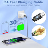 Car Carplay Cable For Iphone 15/16 Pro Max/Plus, Usb A To Usb C Cable Car Charger 3A Fast Charging Carplay Usbc Cord For Android 3Ft Black