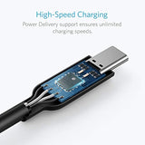 Anker USB-C to USB-C 3.1 Gen 2 Cable (3ft) with Power Delivery, for iPhone 15Pro/15ProMax/15/15Plus Apple MacBook, Huawei Matebook, iPad Pro 2020, Chromebook and More Type-C Devices/Laptops
