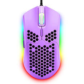 Wired Lightweight Gaming Mouse,6 Rgb Backlit Mouse With 7 Buttons Programmable Driver,6400Dpi Computer Mouse