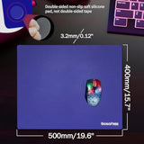 Glass Mousepad With Hard Surface For Gaming, Ultra Smooth Mouse Mat, Water-Resistant Large Mouse Pad Precision Speed Control For Esport Games/Office, Blue Xl(15.7’’×19.6’’)