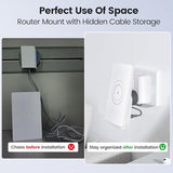 Starlink Router Mount, 2 In1 Wall Mount For Starlink Router Mini And Power Supply Mounting Kit, Hidden Power Adapter Holder For Rv/Home/Office, Officially Compatible With Starlinks Mini Mesh Routers