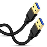 Usb To Usb Cable 6Ft, Usb A To Usb A Cord Male To Male Usb Cable Usb A 3.0 A To A Male Cable Double Sided Usb A Data Transfer Cord For Computer Pc Laptop Cooler Tv Hub Hard Drive Enclosure Dvd Player