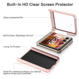Motorola Razr 2024 Glitter Protective Case Rose Gold