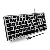 Backlit Wired Keyboard For Mac | Compatible Apple Keyboard (Small And Compact) Comfortable All Day Typing Usb Keyboard For Macbook Pro/Air, Imac, Mac Mini/Pro (Space Grey)