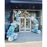 Blue & Silver Balloon Garland Kit: 124-Piece Party Arch