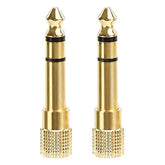 Gold Plated 6.35Mm 1/4 Male To 3.5Mm 1/8 Female Audio Stereo Headphone Adapter - 2-Pack