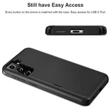 For Samsung Galaxy S21 Case Credit Card Ids Cash Holder Shell Wallet Case Slide Cover Dual Layer Hard Pc Soft Tpu Rubber Cover Phone Case For Samsung Galaxy S21 5G 6.2'' 2021 Black