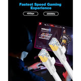 Cat 8 Ethernet Cable, 15Ft 26Awg High Speed 40Gbps 2000Mhz Heavy Duty Shielded