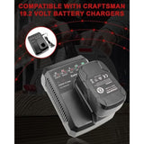 Upgraded 19.2 Volt 3.6Ah Ni-Mh Replacement Battery Compatible With Craftsman C3 Diehard 130279005 130279003 130279017 315.113753 315.115410 315.11485 1323903 1323517 Cordless Power Tools 2 Pack