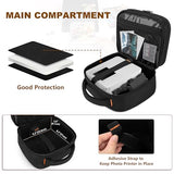 Double Layer Photo Printer Case Compatible With Canon Selphy Cp1500/Cp1300/Cp1200, Portable Printer Camera Storage Bag With Multiple Pockets, Bag Only