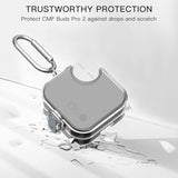 For Cmf Buds Pro 2 Case Cover, Transparent And Protective Soft Tpu Case For Cmf Buds Pro 2 Charging Headphones, Secure Locking System With Keychain (Clear)